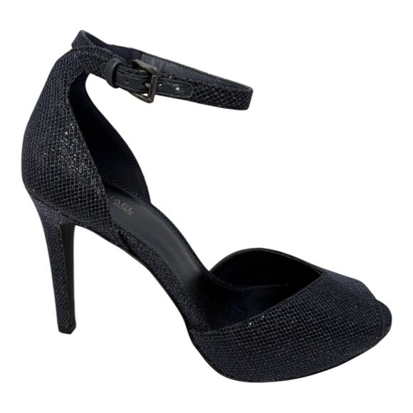 Michael Kors Cambria Sandal Glitter Cobalt Blue Open Toe Heels Women's 9M - Picture 2 of 9
